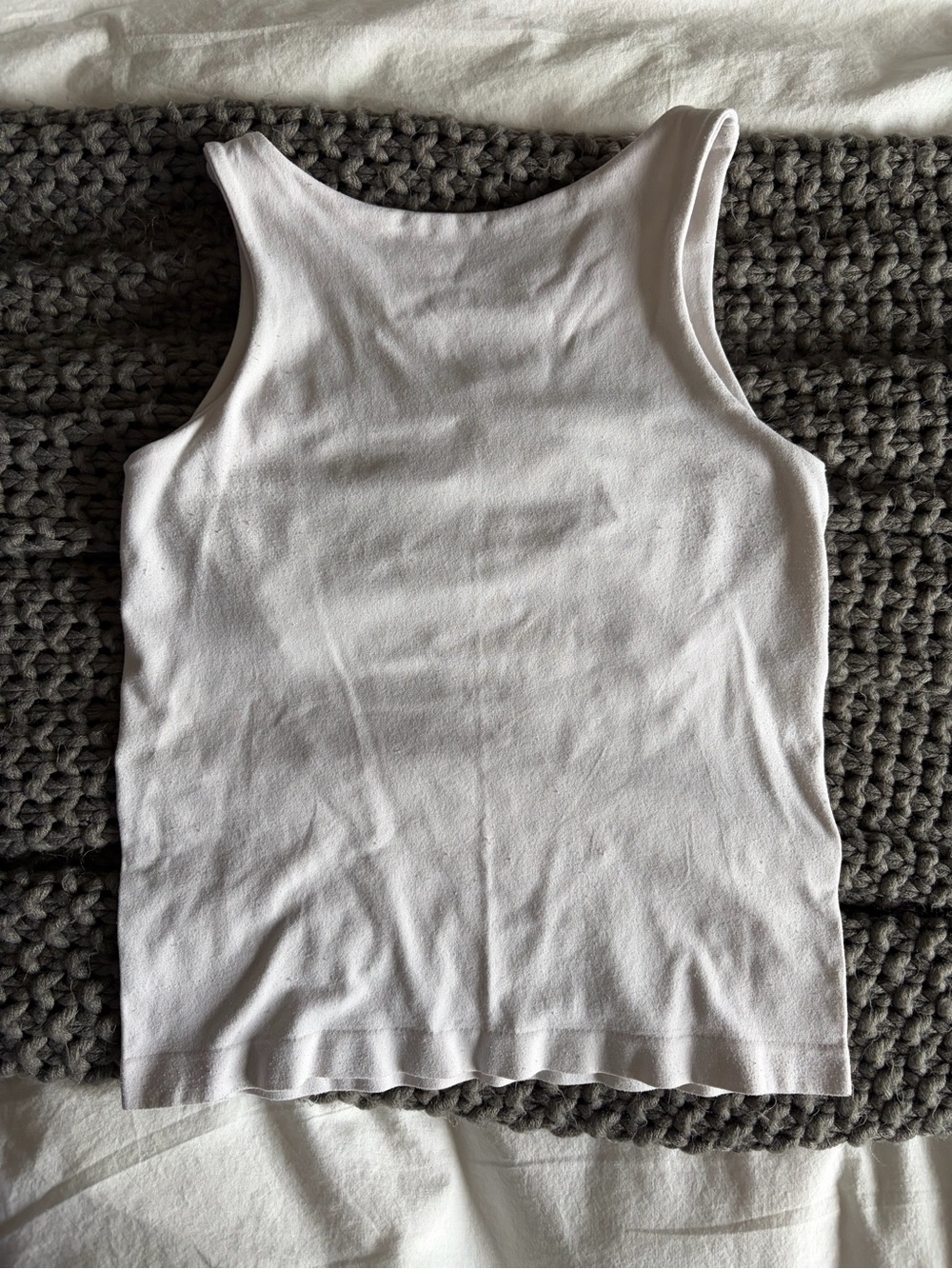 Classic Ribbed Tank Top — White